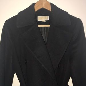 Michael Kors double breasted wool trench coat